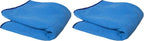 Waffle Weave Glass and Microfiber Towel Blue 24"x 16" (Pack of 2)