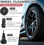 Wheel Hub Resurfacing Kit Wheel Stud and Hub Cleaner for Quick Rust Removal on Lug Studs and Brake Rotors,Includes 7 Cleaning Pads and,Fits 1/2” Wrenches or Electric Drills,Maintenance Tool for Cars