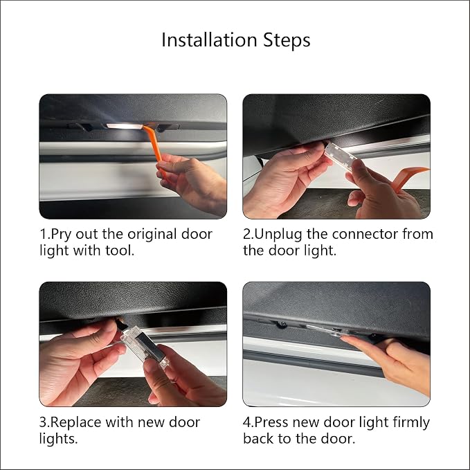 2Pcs Car Door Lights Compatible With Challenger 2015-Present. Personality Pattern LED Projector Courtesy Welcome Lights for SRT SXT GT RT (Picture 3)