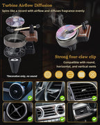 Record Player Car Air Freshener Vent Clip, 12PCS Vintage Album Style Refill Pads, Air Freshener Car Decor Accessories, Fresh Linen Scent Air Fresheners for Car, Music Lovers Gifts