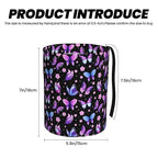 Car Trash Bag Butterfly Purple Hanging Back of Seat Car Portable Trash Bag Butterfly Purple Waterproof One-Handed Portable Strap Drawstring Garbage Bags 2 Pieces Car Coasters