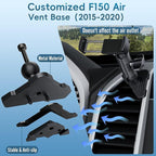 Metal Vent Phone Mount Compatible with 2015-2020 Ford F-150, 2017-2021 Super Duty & 2018-2021 Expedition, Car Solid Phone Holder Cellphone Cradles Bracket Stand for All Smartphone