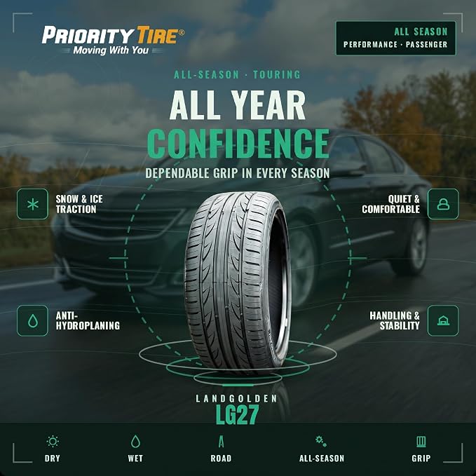 LG27 All-Season Truck/SUV High Performance Radial Tire-255/55R18 255/55ZR18 255/55/18 255/55-18 109W Load Range XL 4-Ply BSW Black Side Wall UTQG 500AA