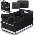 Car Trunk Organizer, 72L Large Capacity Waterproof Auto Storage with Non-Slip Bottom Strips, Collapsible Cargo Organizer for Suv, Truck, Sedan, Portable Car Accessories for Women Men