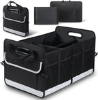 Car Trunk Organizer, 72L Large Capacity Waterproof Auto Storage with Non-Slip Bottom Strips, Collapsible Cargo Organizer for Suv, Truck, Sedan, Portable Car Accessories for Women Men