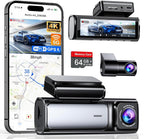 4K+2.5K Dash Cam Front and Rear, Built-in 5G WiFi 6 GPS, 64GB Card Included, 3.59'' IPS Screen Dash Camera for Cars, Dual Dashcam with G-Sensor, Loop Recording, 24H Parking Monitor