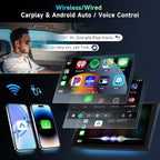 8 CORE 8G+128G Android Car Stereo for Honda Fit 2008-2013 with Wireless Carplay 10.1” Touchscreen Bluetooth 5.0 Car Radio with GPS Navigation, WiFi, Android Auto, DSP, AM/FM/RDS Radio, Backup Camera