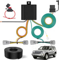 4 Pin Trailer Wiring Harness Kit 56334 Vehicle Standard 4 Way Connector Custom for 2007 2008 2009 2010 2011 2012 Dodge Nitro Jeep Liberty Simple Fit Tow Hitch Accessories