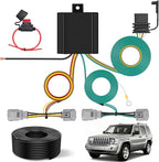 4 Pin Trailer Wiring Harness Kit 56334 Vehicle Standard 4 Way Connector Custom for 2007 2008 2009 2010 2011 2012 Dodge Nitro Jeep Liberty Simple Fit Tow Hitch Accessories