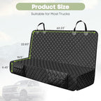 Dog Car Seat Cover for Trucks, Heavy Duty Rear Bench Cover for Ford F150/Chevrolet Silverado 1500/Ram 1500/GMC Sierra 1500, Waterproof Nonslip Pet Back Seat Cover for Dogs