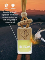 Ikeda Car Air Freshener: Hanging Car Smell Air Freshener | 10ml Hanging Car Perfume | Long Lasting Fragrance | Strong Scents Diffuser for Auto Home (Mango|Square)