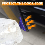 Rhinestone Anti-ScratchCar Edge Protector - 4pcs Bling Corner Bumper Sticker (Blue)