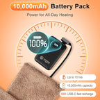 Heated Seat Pad & Cushion with Carbon Nanofiber Heating, NTC Temperature Sensing, 3S Fast Heat, 10-Hour Battery Life, Soft & Anti-Slip, Ideal for Office, Home, Stadium & Outdoor Use