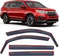 in-Channel Window Visors for Honda Pilot 2016-2022, Not Fit for Touring/Elite/Black Edition, Side Window Deflectors Rain Guards for Cars, Sleek Low Profile Design, Light Smoky Blue, 4PCS