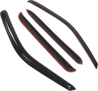 Outside Mount Window Vent Visors Rain Guards Compatible with Ford Excursion 2000-2002 | Side Window Wind Deflectors Rain Shields | Smoke Tinted, 4 Pcs Set, DGWV-507