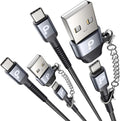 USB C Cable 10FT, USBA to USBC Cable, USBC to C Cable, 2Pack Type C Fast Charging Cables Nylon Braided Cable for iPhone 17/16/15/Pro/Plus/Pro Max/Samsung/LG, with USB C Female to USB A Male Adapter
