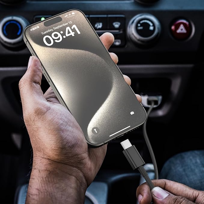 Car Carplay Cable for iPhone 17/16/15,iPhone 16/15 Plus17/16/15 Pro 17/16/15Pro Max charger,USB A to USB C for Carplay USB C Cord, iPad USB C Cable 10th, iPad Air Car Charger Cable Cord 6FT (Black)
