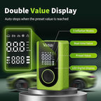 Tire Inflator Portable Air Compressor Cordless, LED Digital Display & Auto Shut-Off, 5 Modes, 150 PSI Air Pump for Car, Balls, Bike, Motorcycle, with Pressure Gauge & Accessories Included, Green