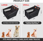 Medium Dog Car Seat,Back Seat Extender for Dogs,Waterproof Large Dog Seat Cover for Backseat, Pet Bed for Car Hammock(Grey-s)