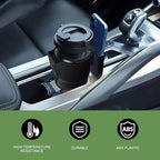 Shakas Car Cup Holder Expander, PP Air Vent Center Seat Back Drink Bottom Bracket Cell Phone Holder Sundries Box, Multifunctional Portable Accessory for Most Cars (Black)