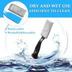 2 PCS Double Head Brush for Car Clean, Soft Auto Interior Duster Detailing Brushes, Universal Vehicle Dashboard Screen, Air Vents, Computer etc Cleaning Tool Accessories (Black)