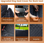 Dog Car Seat Cover for Pets Back Seat Extender for Dogs, Hard Bottom Car Seat Cover Support 420lbs Waterproof Back Seat Pet Cover for Dogs, Scratch Proof Dog Hammock for Car SUV and Truck,Universal