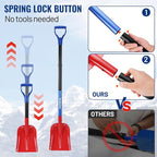 3-Piece Snow Removal Kit, 47" Detachable Snow Shovel, 27" 2-in-1 Ice Scraper & Snow Brush Tool, Separate Snow Scraper for Car, Truck, Driveway, and Winter Conditions, Storage Bag Included