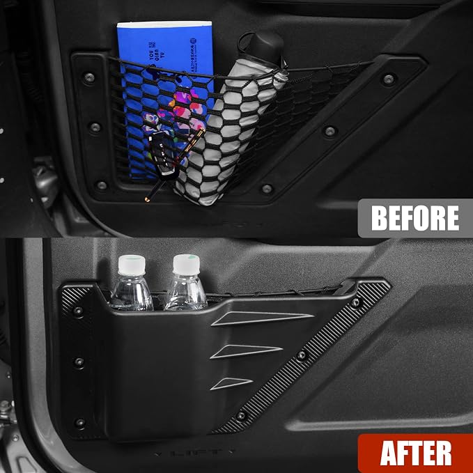 Front Door Pocket and Inner Door Handle Storage Organizer for Ford Bronco Accessories 2/4-Door 2026 2021-2025