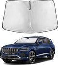 Windshield Sunshade Compatible for Genesis GV80 2021-2023 2024 2025, Sun Visor for Front Windshield & Window Sun Shade Cover, UV Heat Blocker & Protector, Car Accessories