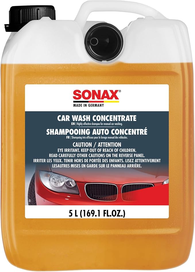 Car Wash Shampoo Concentrate 314500 | High-Foaming pH-Neutral Formula for Effective Cleaning | Safe on All Paint Wax Sealants & Coatings | Removes Dirt Grime and Road Film | 5L