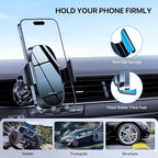Upgraded Wider Clamp Phone Holders for Your Car, Metal Hook Air Vent Car Mount [Thick Cases Friendly] Automobile Hands Free Compatible with iPhone 17/16/15/14/13 Series All Smartphone