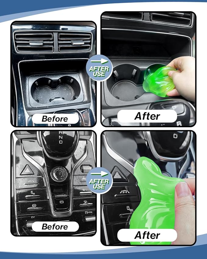 Car Cleaning Gels 3 Pack, Clean Putty Dust Cleaner Kit, Auto Detailing Tools Cleaning Putty Car Interior Cleaner, Keyboard Cleaner, Cleaning Slime Car Cleaning Supplies Gift for Men Women, 240g