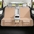 Dog Car Seat Cover for Back Seat,Armrest Compatible, Waterproof Backseat Protector, Nonslip Rear Seat Cover for Dogs & Kids, Universal Size Fits Cars Trucks SUVs (Beige)