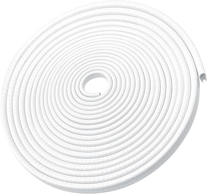 66Ft(20.2M) Long Car Door Edge Guards, U Shape Edge Trim Rubber Seal Protector Car Door Protection Anti-Collision Rubber Clips Easy to Cut No Need Adhesive Fit for Most Vehicles| White
