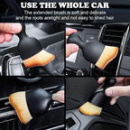 10pcs Car Windshield Cleaning Tool, Windshield Cleaner with 5 Washable and Reusable Microfiber Pads and Extendable Handle, for Auto Glass Wiper (Green（10pcs）)