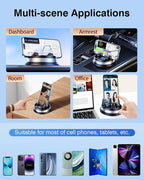 Dash Cell Phone Car Mount, Multifunctional Car Dashboard Mobile Phone Holder, 360 Rotatable Non Slip Mat Universal Car Phone Stand Hands Free, Compatible with iPhone, Samsung, Google, Android