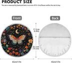 Butterfly Car Steering Wheel Cover Sun Shade,Anti-Heat Steering Wheel Protector,Universal 17 inch Auto Steering Wheel Sun Block Cover,Cute Steering Wheel Accessories for Women
