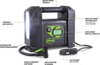 40047 Tire Inflator, Portable Car Air Compressor, Rugged, Inflate Right automatic shut off, with Digital 99 psi Display, Long Hose and LED Light, 12V, 4 min inflation