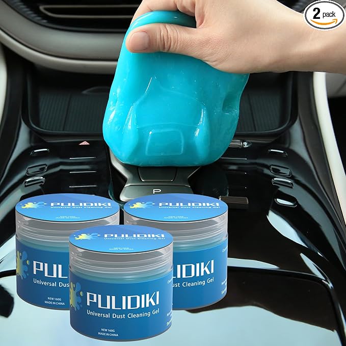 Car Cleaning Gel Blue and Car Cleaning Putty Blue 2Pack Bundle