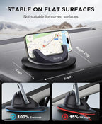 Dashboard Cell Phone Holder for Your Car, Car Phone Holder with 360°Rotatable Silicone Non-Slip, Universal Car Phone Mount for iPhone 17/16/15/14,Samsung, Google Pixel, All Smartphones and GPS
