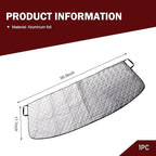 Shakas Windshield Trough Protection Cover, Dust and Leaf Resistant Cover, 66.9" x 17.7" Perfect Coverage Front Window Cover with Elastic Band and Adsorption Block, for Most Cars Trucks (Silver)
