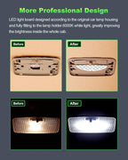 Rear Dome LED Light Board,6000K White Light,620 Lumens,Cab Interior Lamp Upgrade Accessories,Fit For Toyota Corolla (2008-2022),Camry (2007-2023),RAV4 (2005-2021),Prius (2004-2023)