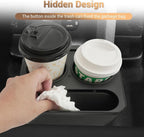 Compatible with 2025 Ford Maverick Trash Can Trash Container with Cupholder, Cup Holder Car Trash Bin Garbage Can for Ford Maverick Accessories 2025 2024 2023 2025