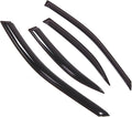 WD2-417 Dark Smoke 4 Pcs Set Window Visor (Outside Mount) Deflector Rain Guard Compatible with 2002-2006 Toyota Camry
