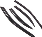WD2-417 Dark Smoke 4 Pcs Set Window Visor (Outside Mount) Deflector Rain Guard Compatible with 2002-2006 Toyota Camry