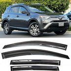 Window Visors Rain Guards Deflectors Compatible with 2013-2018 Toyota RAV4,Side Window Deflector Sun Shade Vent Visors Weather Shields for RAV4 13-18,Car Accessories Smoke 4-Pieces Set