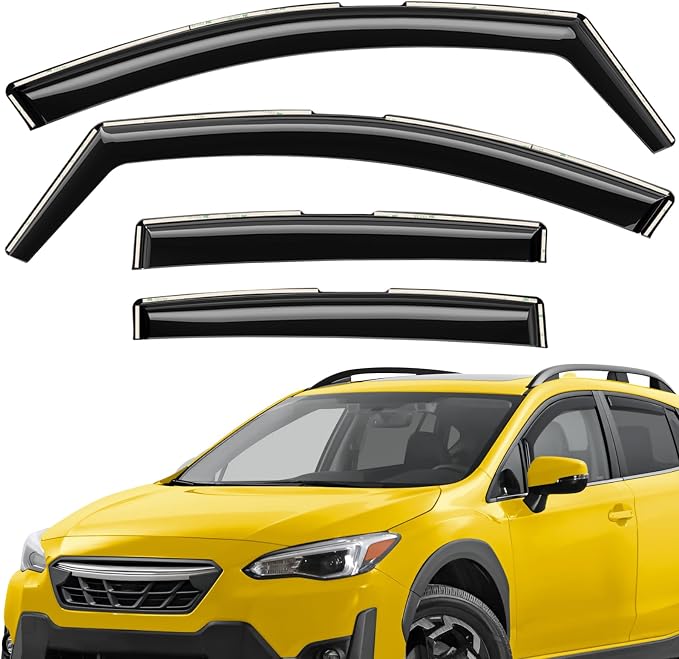 Extra Durable Window Deflectors in-Channel Window Visors Rain Guards Fit for XV Crosstrek 2018-2023, Sun Visors, Wind Vent for Shades, Exterior Car Accessories - 4pcs. AG0837