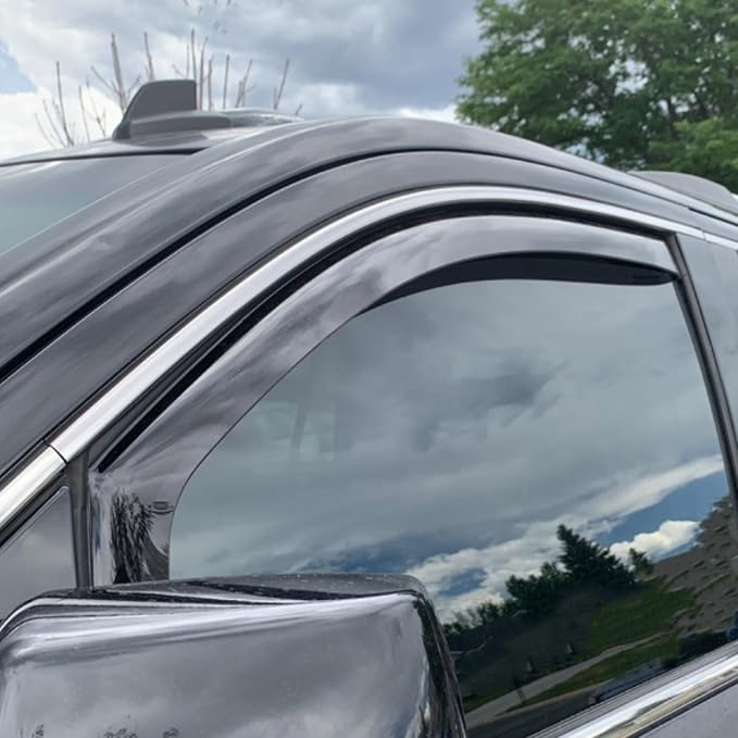 in-Channel Window Visors Rain Guards for Honda CRV CR-V 2023 2024 2025 2026 | Window Deflectors, Vent Visor, Sun Shades, Window Shields, Dark Smoke, Car Accessories