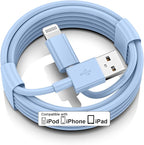 Car iPhone Carplay Cable, Car Charger Cord, USB A to Lightning Cable Fast Charging & Data Transfer for iPhone 14/13/12/11 Pro Max XR XS X 8 7 6 Plus SE Tangle-Free,3ft Blue
