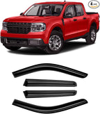 Maverick Rain Guards - Window Visors for Ford Maverick 2022-2025 2026, Outside-Mount Tape-On Side Window Wind Deflectors for Maverick Accessories Vent Visors Shades Rainproof 4PCS
